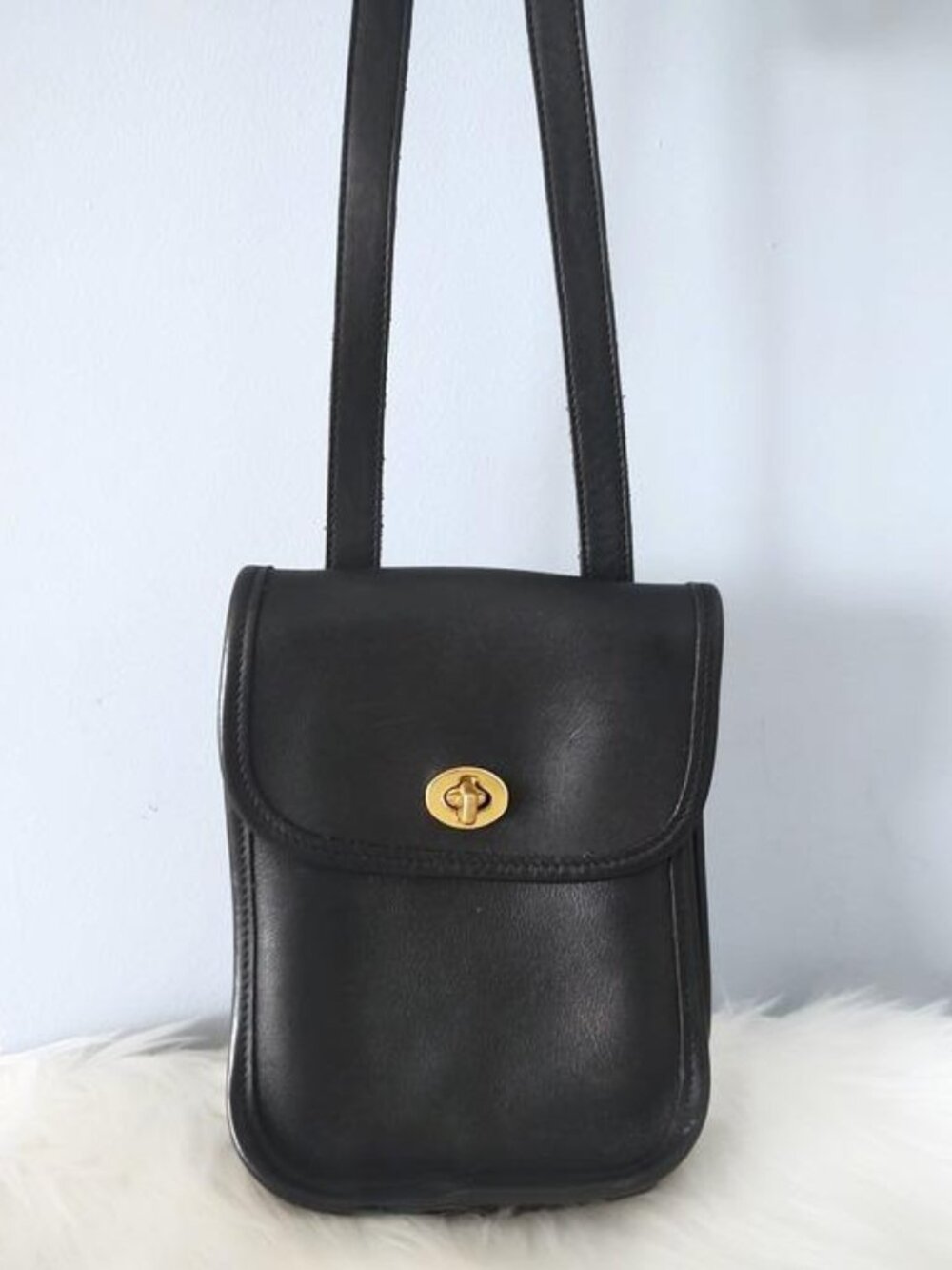 Coach 90s vintage Small Sidepack leather #9978 EUC